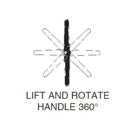 Morton Adjustable Handle, T-Handle Design, Safety Orange Plastic Handle, 1/4"-20 x 1.25" Steel External Thread, 1.98" Handle Diameter THP-3034-OR